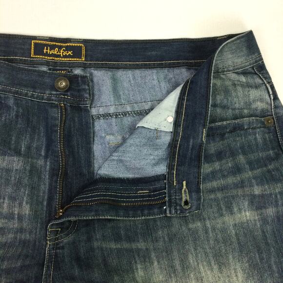 Halifax Men's Dark Wash Flap Pockets Straight Leg Jeans Blue Size 46 - Picture 5 of 10